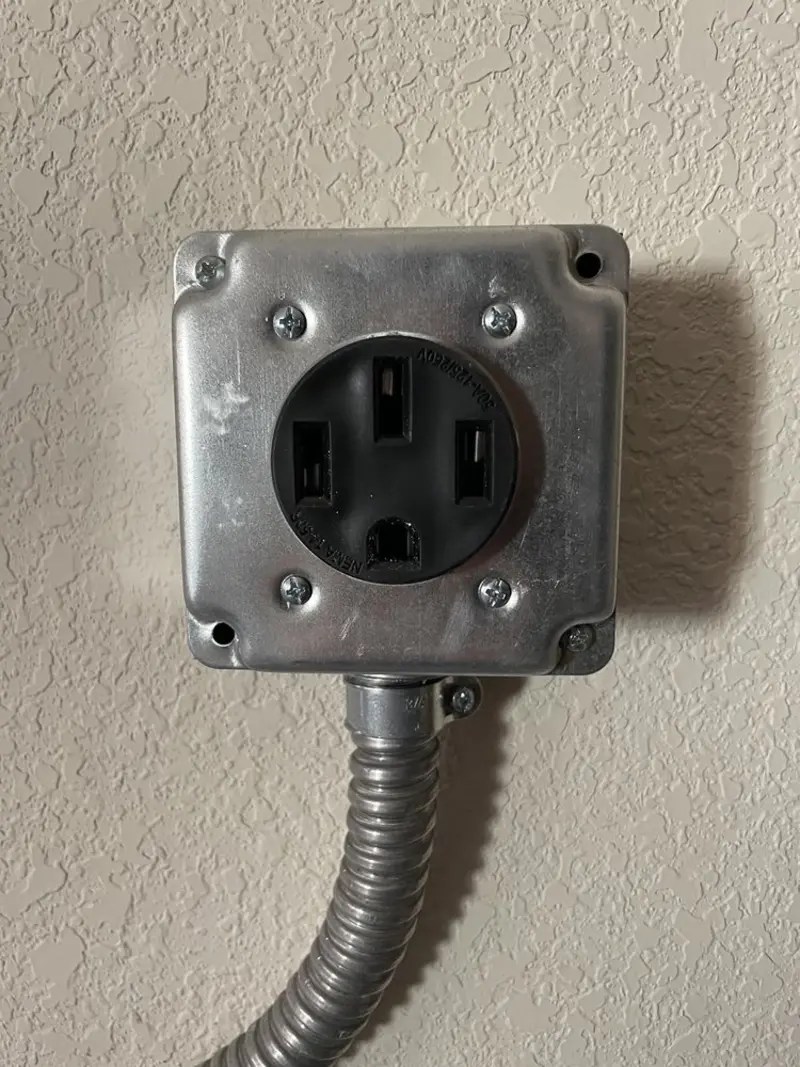 NEMA 14-50 outlet installed for Smart Home Electrical in Mississippi State